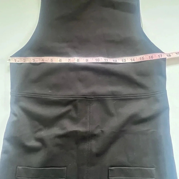 Mango MNG Sustainable Viscose Black Sleeveless Dress Pockets Size M Zipper Back - Picture 8 of 9